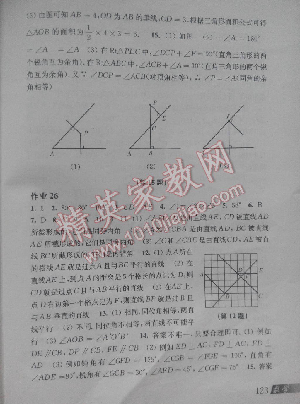 2015年暑假作业七年级数学沪科版上海科学技术出版社 第8页