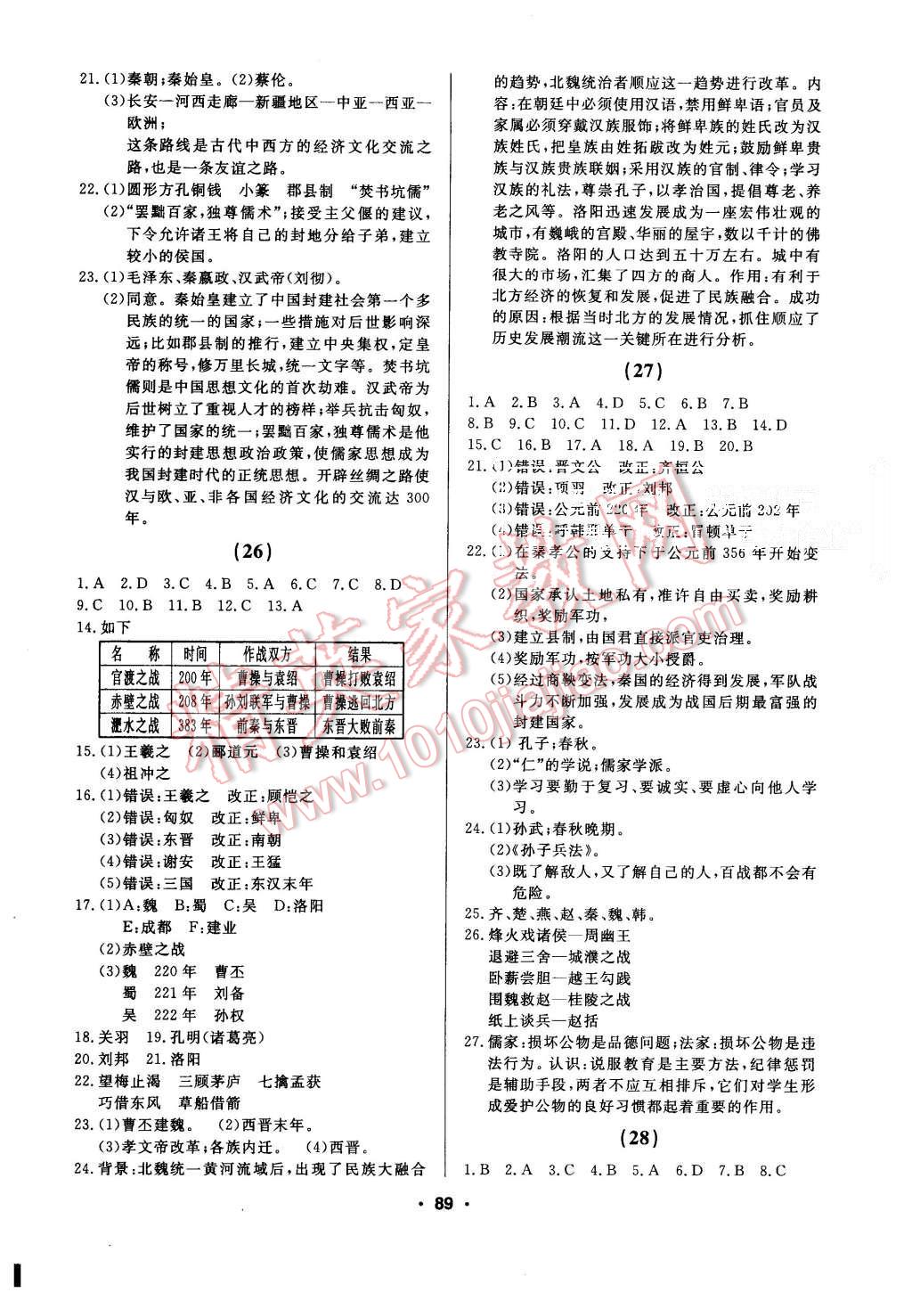 2015年试题优化课堂同步七年级历史上册人教版 第7页