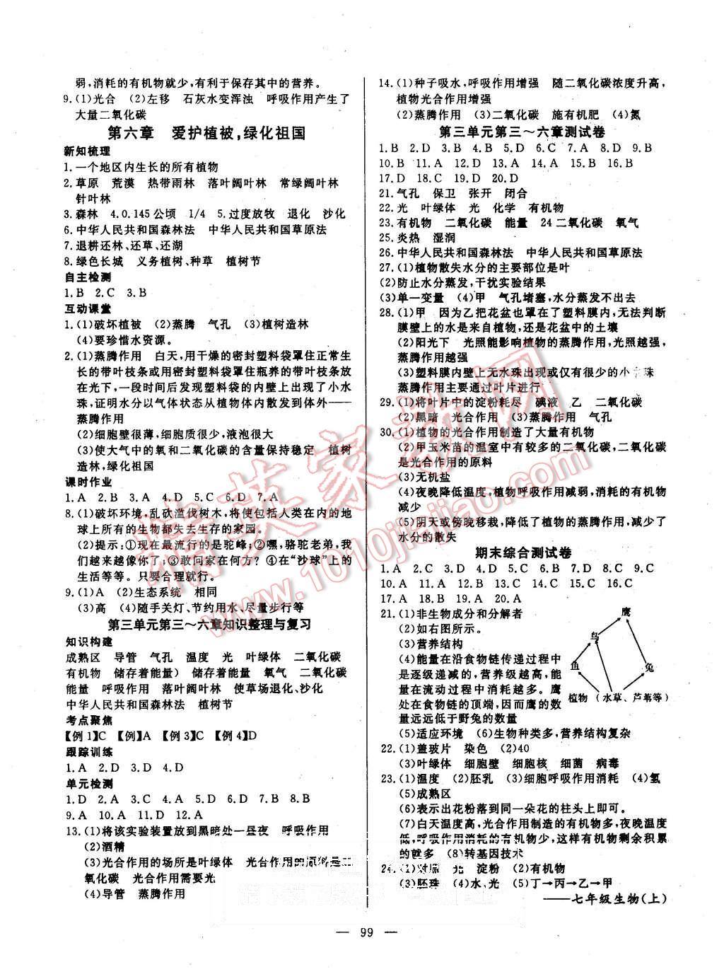 2015年探究在線高效課堂七年級生物上冊人教版 第8頁