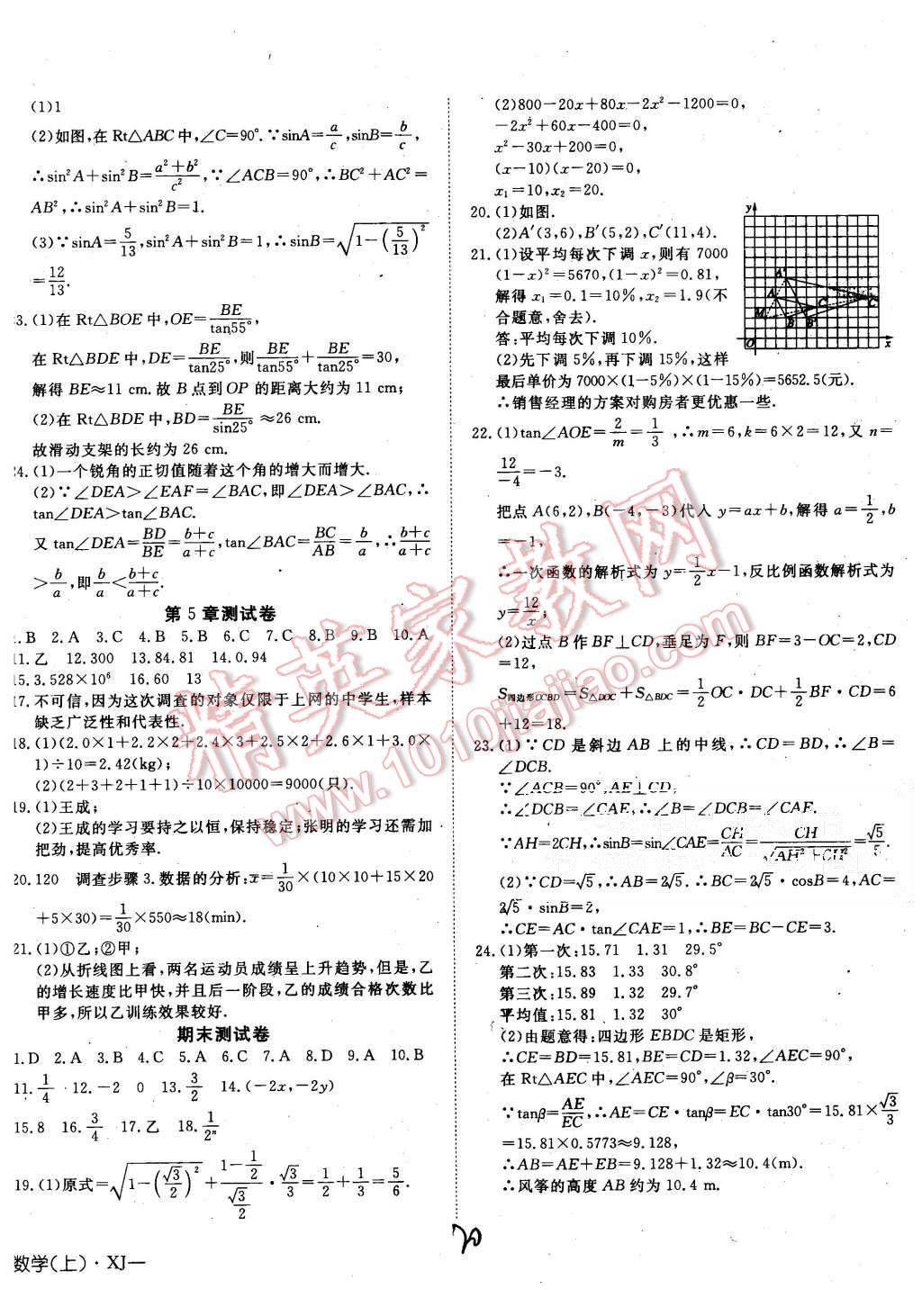 2015年探究在線高效課堂九年級數(shù)學上冊湘教版 第20頁