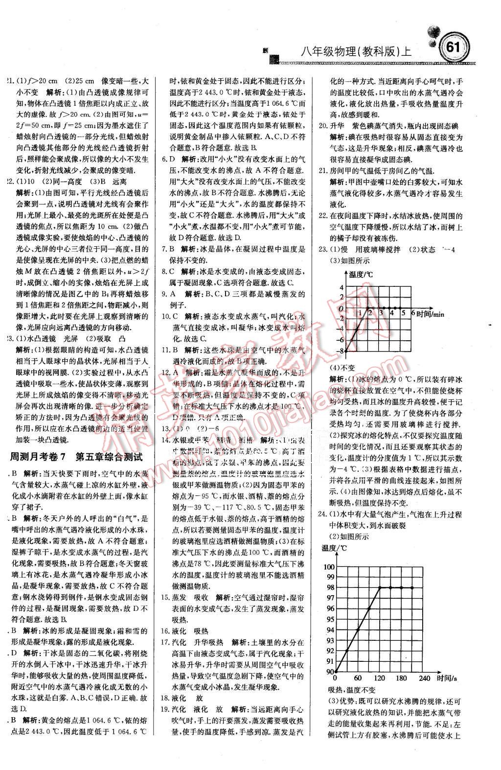 2015年周測月考直通中考八年級物理上冊教科版 第17頁