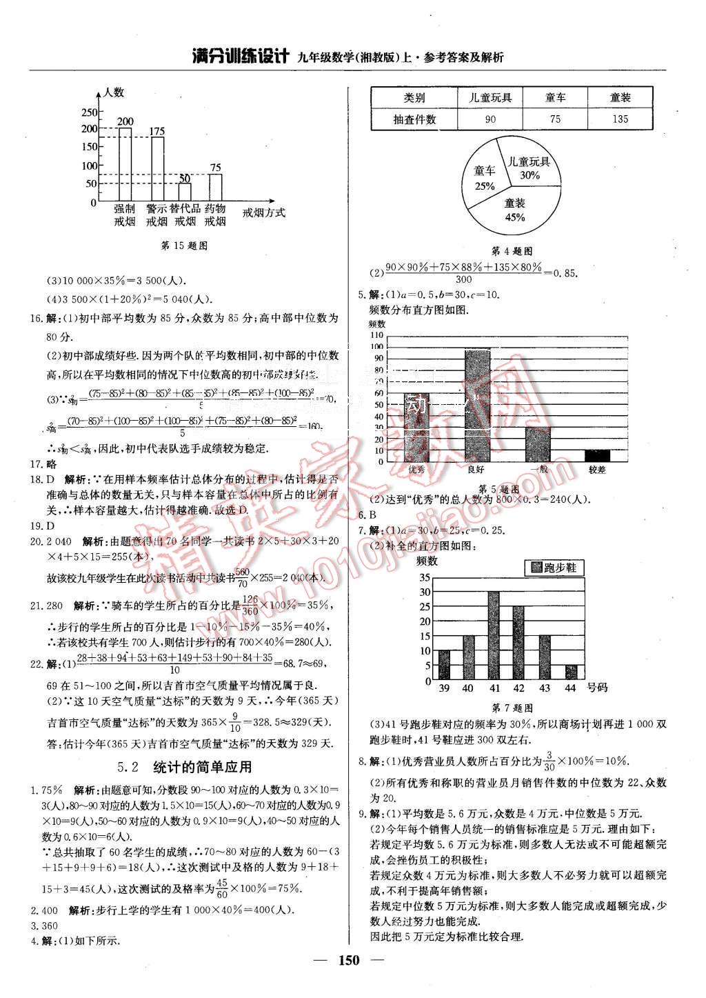 2015年满分训练设计九年级数学上册湘教版 第31页