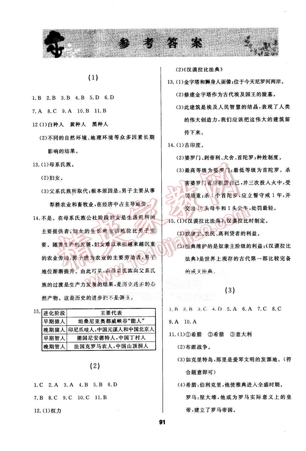 2015年試題優(yōu)化課堂同步九年級(jí)歷史上冊(cè)人教版 第1頁(yè)