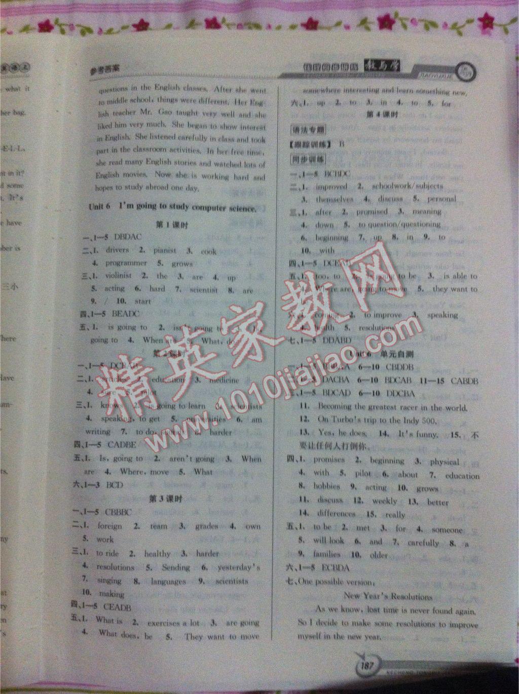 2015年教與學(xué)課程同步講練八年級(jí)英語上冊(cè)人教版 第25頁