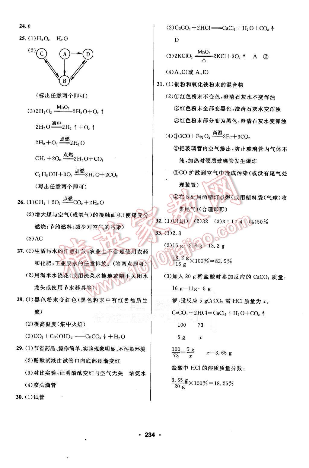 2015年試題優(yōu)化課堂同步九年級化學上冊人教版 第22頁