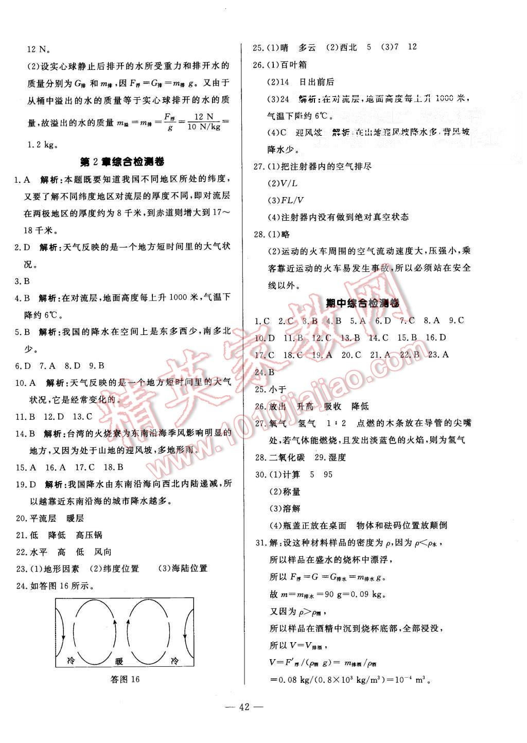 2015年非常1加1八年級(jí)科學(xué)上冊(cè)浙教版 第18頁