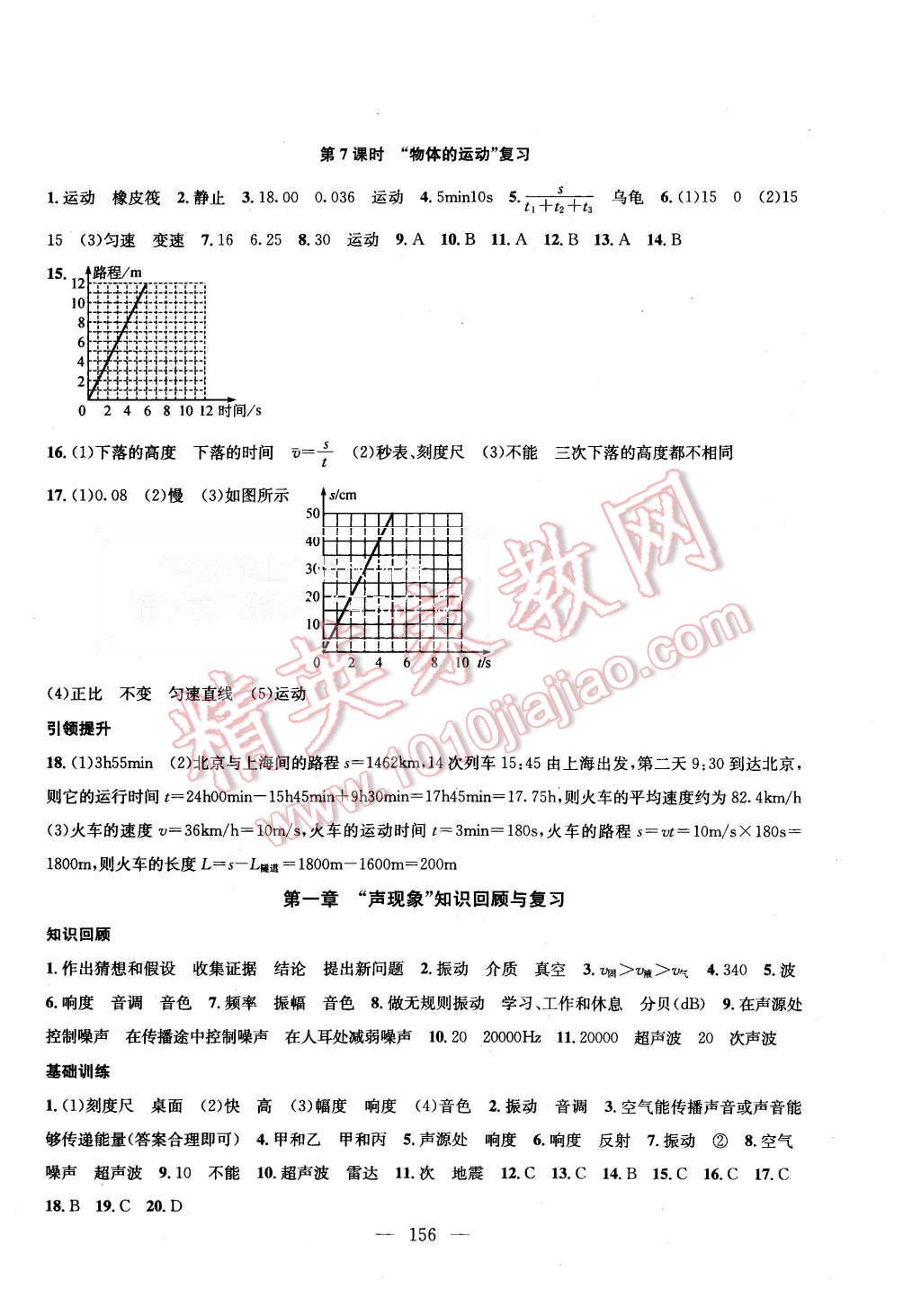 2015年金钥匙1加1课时作业加目标检测八年级物理上册国标江苏版 第10页