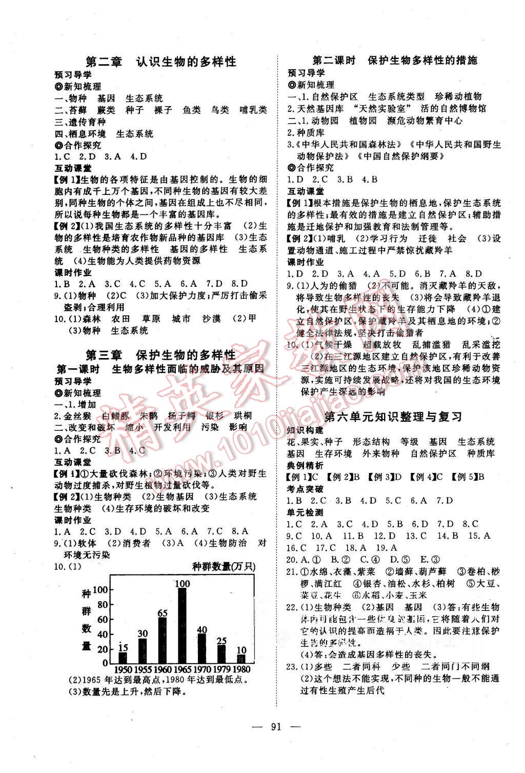 2015年351高效課堂導(dǎo)學(xué)案八年級(jí)生物上冊(cè)人教版 第7頁(yè)