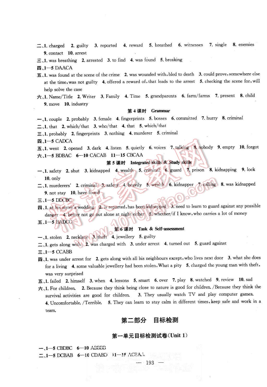 2015年金鑰匙1加1課時作業(yè)加目標(biāo)檢測九年級英語上冊國標(biāo)江蘇版 第11頁