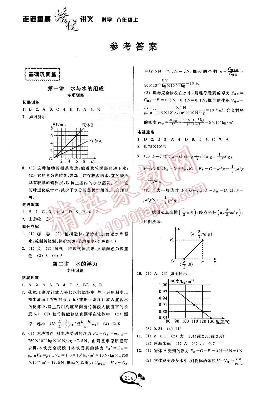 2015年走進(jìn)重高培優(yōu)講義八年級(jí)科學(xué)上冊(cè)浙教版 第1頁(yè)