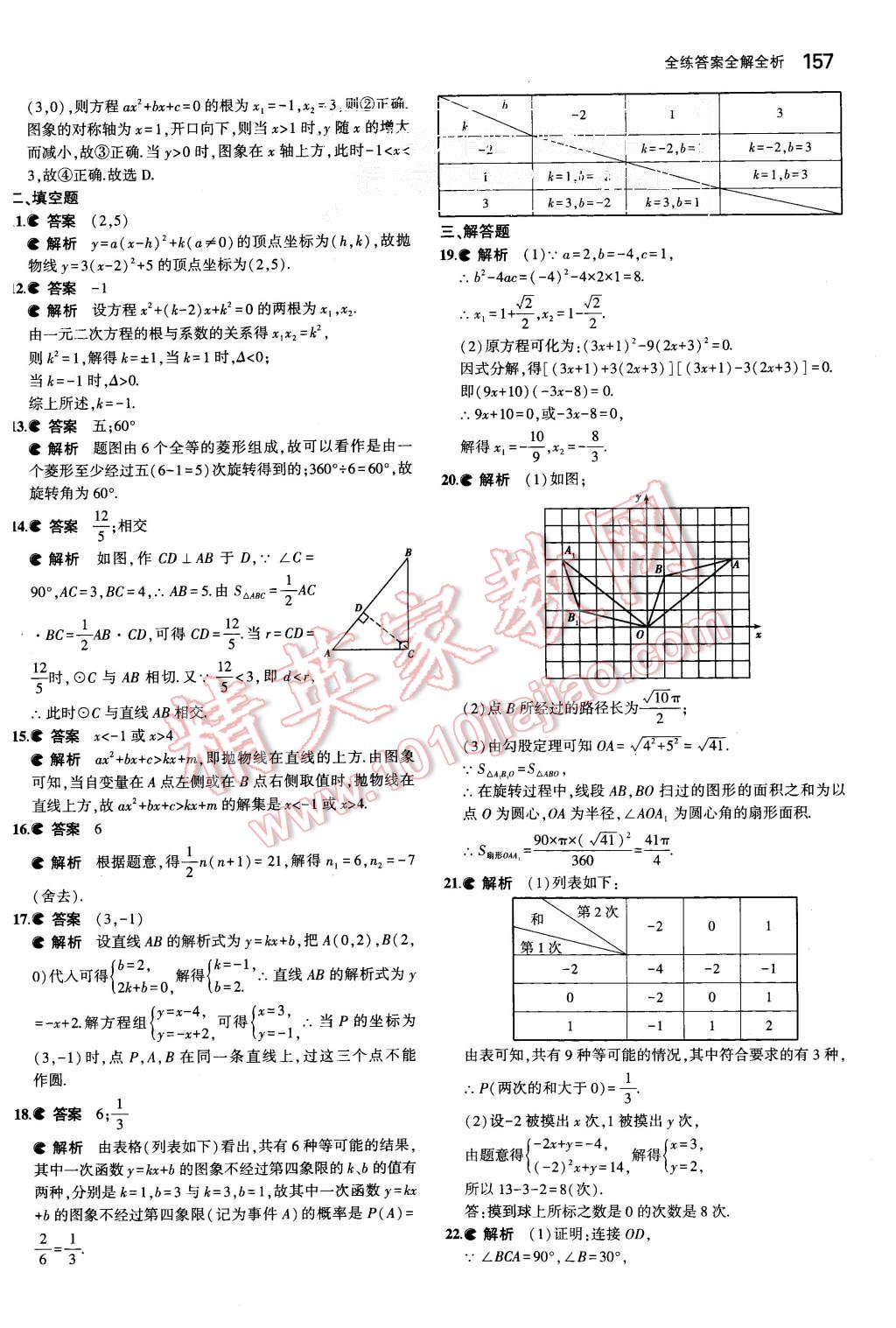 2015年5年中考3年模擬初中數(shù)學(xué)九年級上冊人教版 第47頁