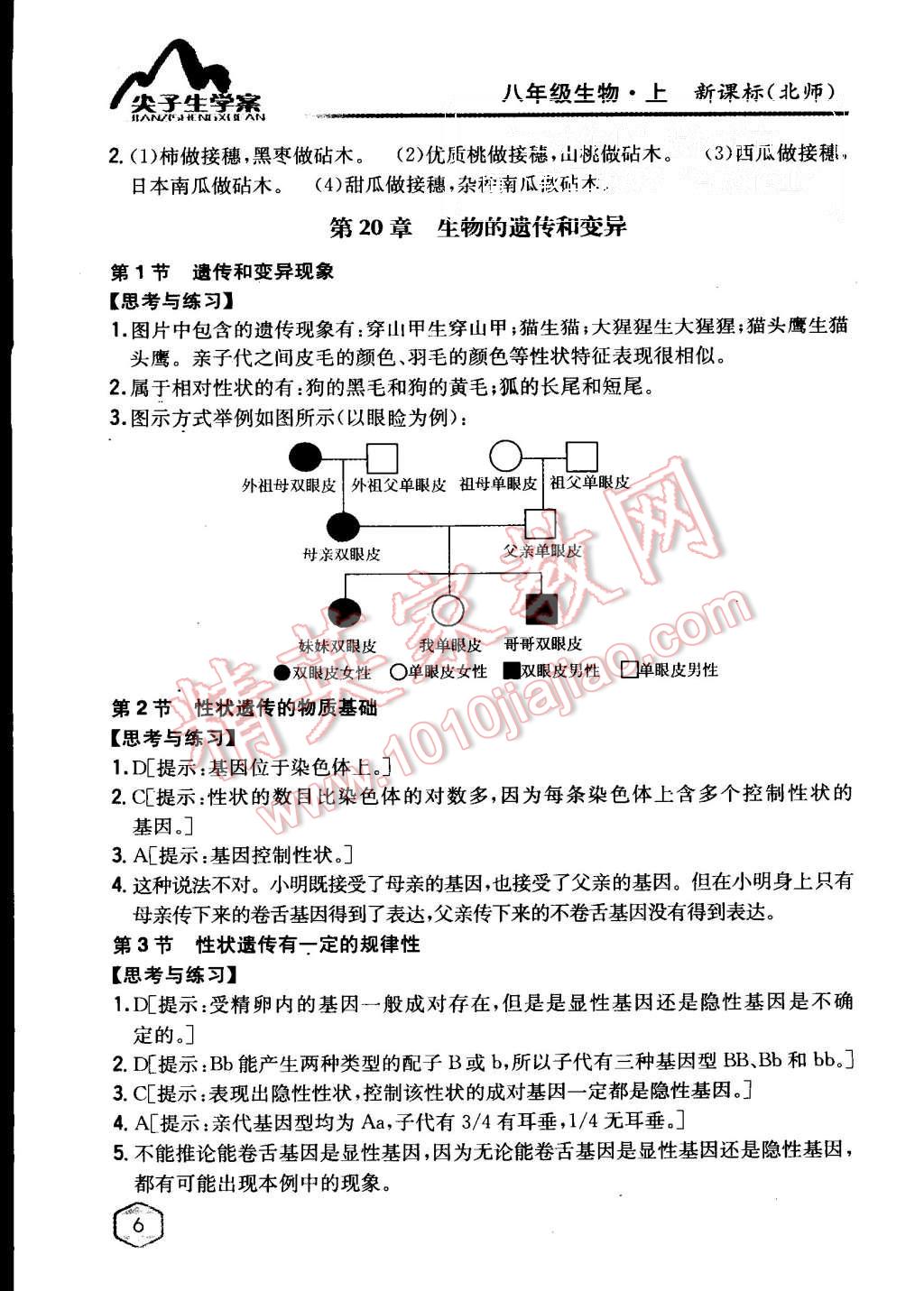 课本八年级生物学上册北师大版 第5页