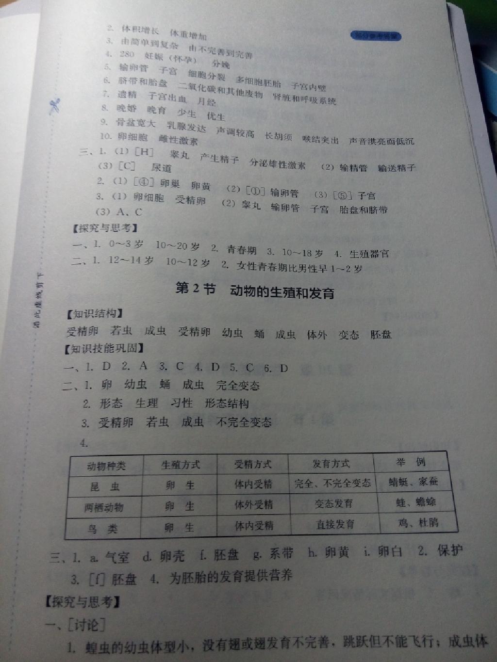 新课程实践与探究丛书八年级生物上册北师大版 第9页