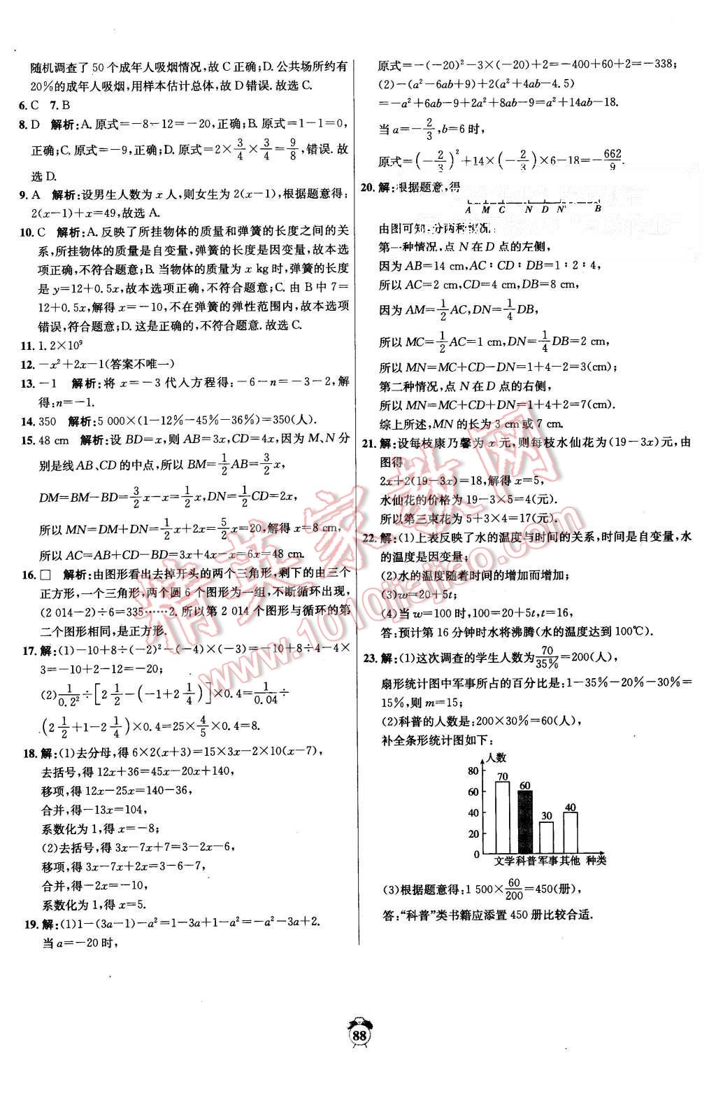 2015年陽(yáng)光奪冠七年級(jí)數(shù)學(xué)上冊(cè)青島版 第16頁(yè)