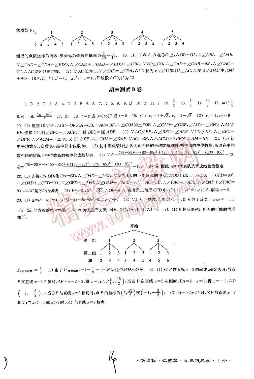 2015年江蘇密卷九年級(jí)數(shù)學(xué)上冊(cè)江蘇版 第14頁(yè)