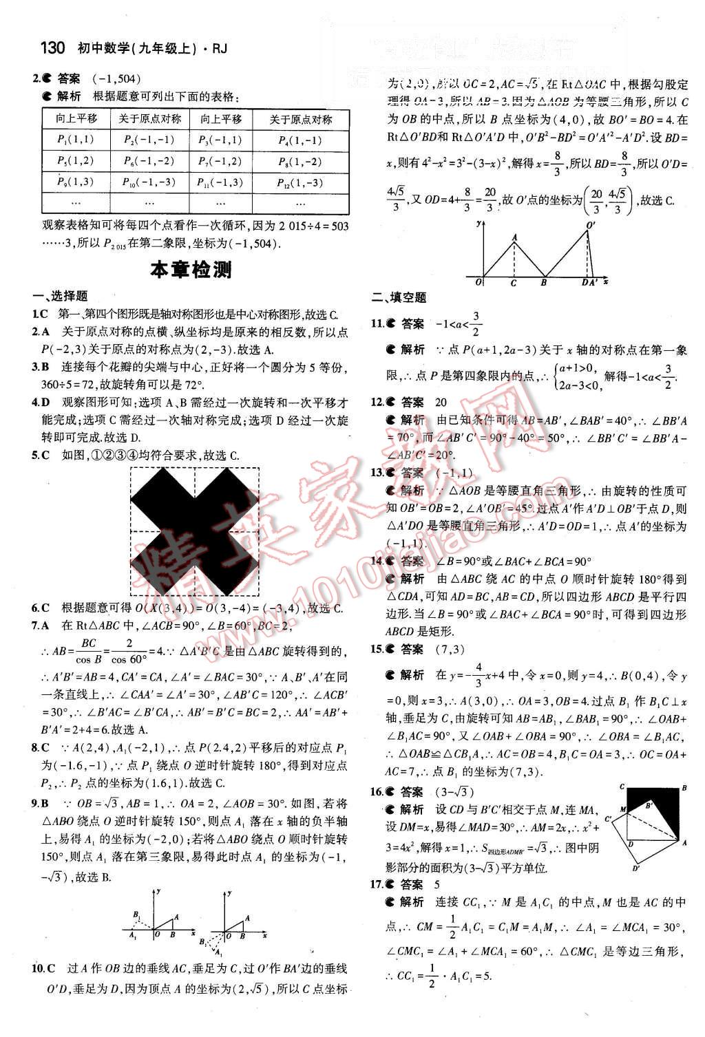 2015年5年中考3年模擬初中數(shù)學(xué)九年級上冊人教版 第20頁