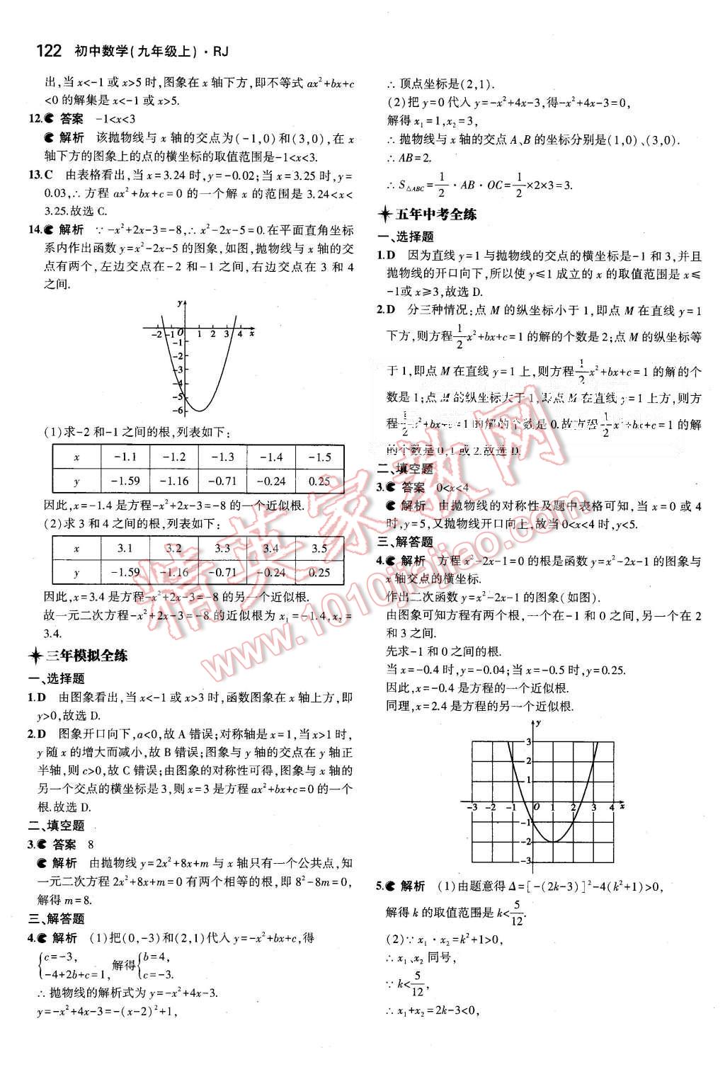 2015年5年中考3年模擬初中數(shù)學(xué)九年級上冊人教版 第12頁