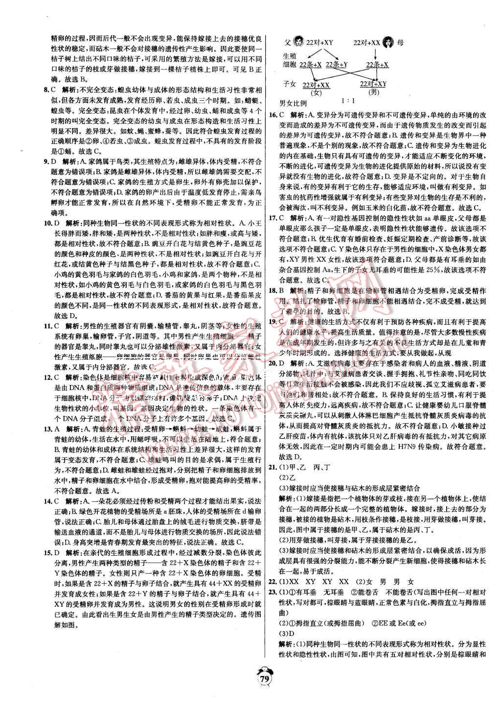 2015年陽光奪冠八年級(jí)生物上冊(cè)濟(jì)南版 第15頁