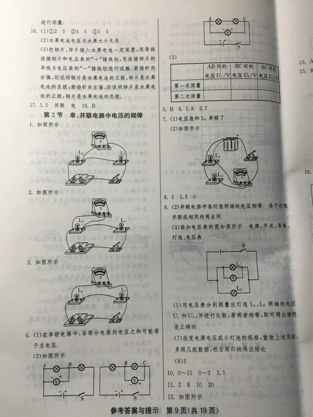 1課3練單元達(dá)標(biāo)測(cè)試九年級(jí)物理上冊(cè)人教版 第15頁(yè)