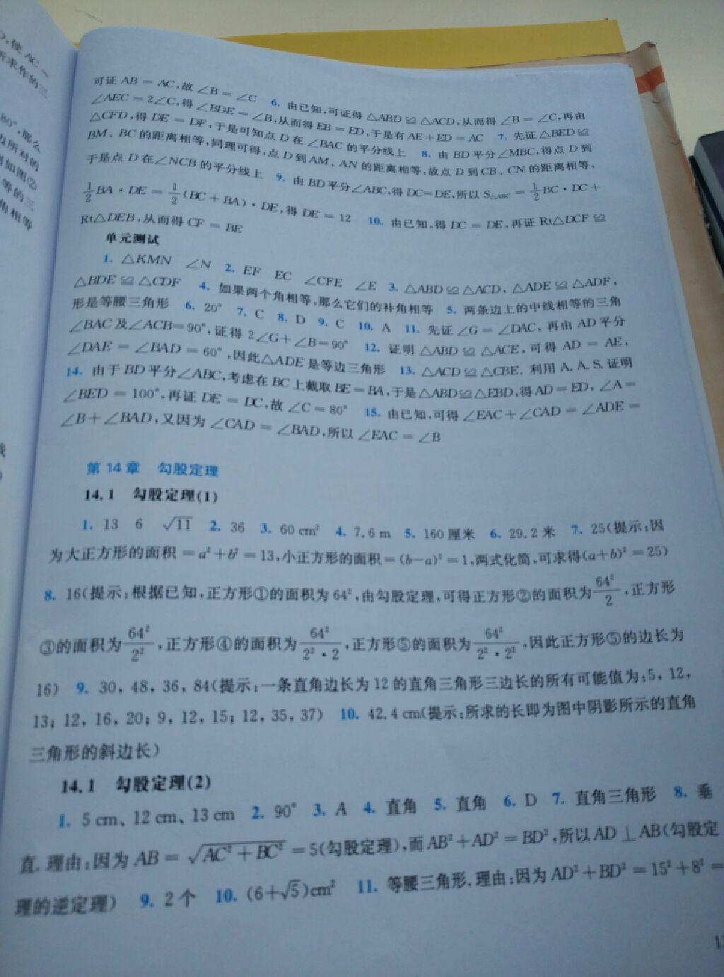 同步練習(xí)冊(cè)八年級(jí)數(shù)學(xué)上冊(cè)華師大版 第13頁(yè)