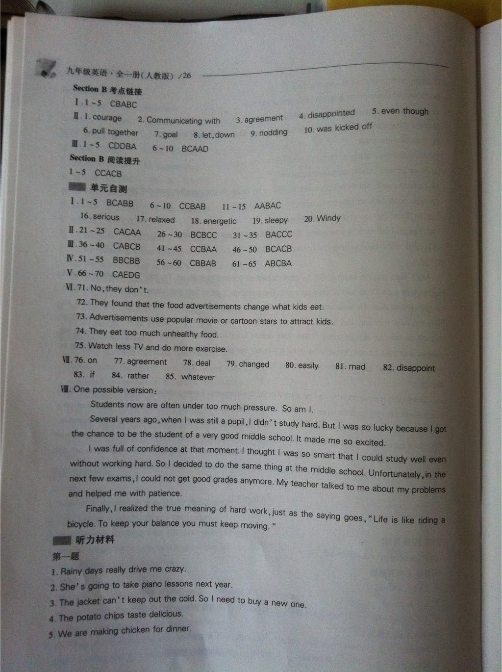 2015年新课程问题解决导学方案九年级英语全一册人教版 第63页