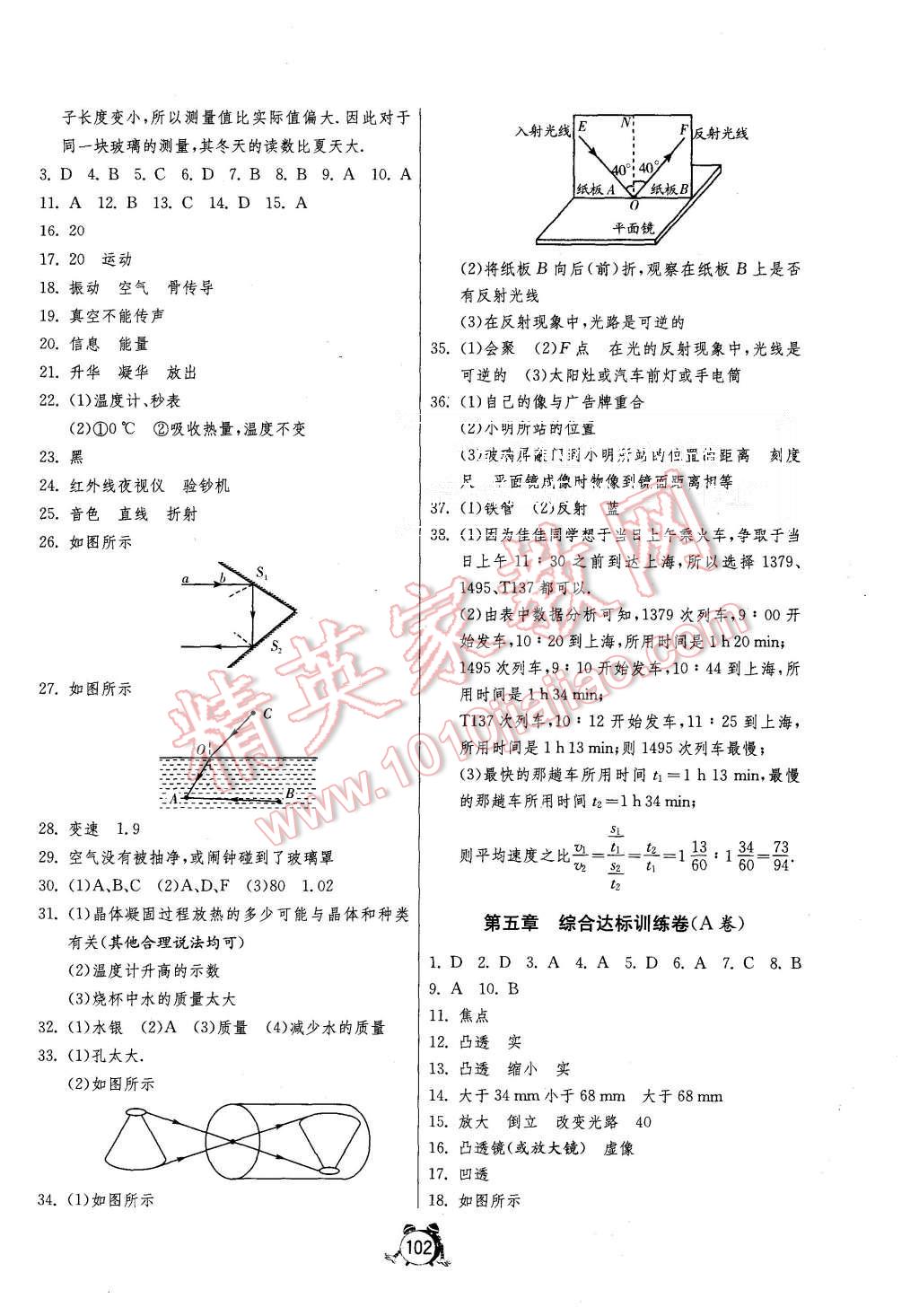 2015年單元雙測(cè)全程提優(yōu)測(cè)評(píng)卷八年級(jí)物理上冊(cè)人教版 第6頁(yè)