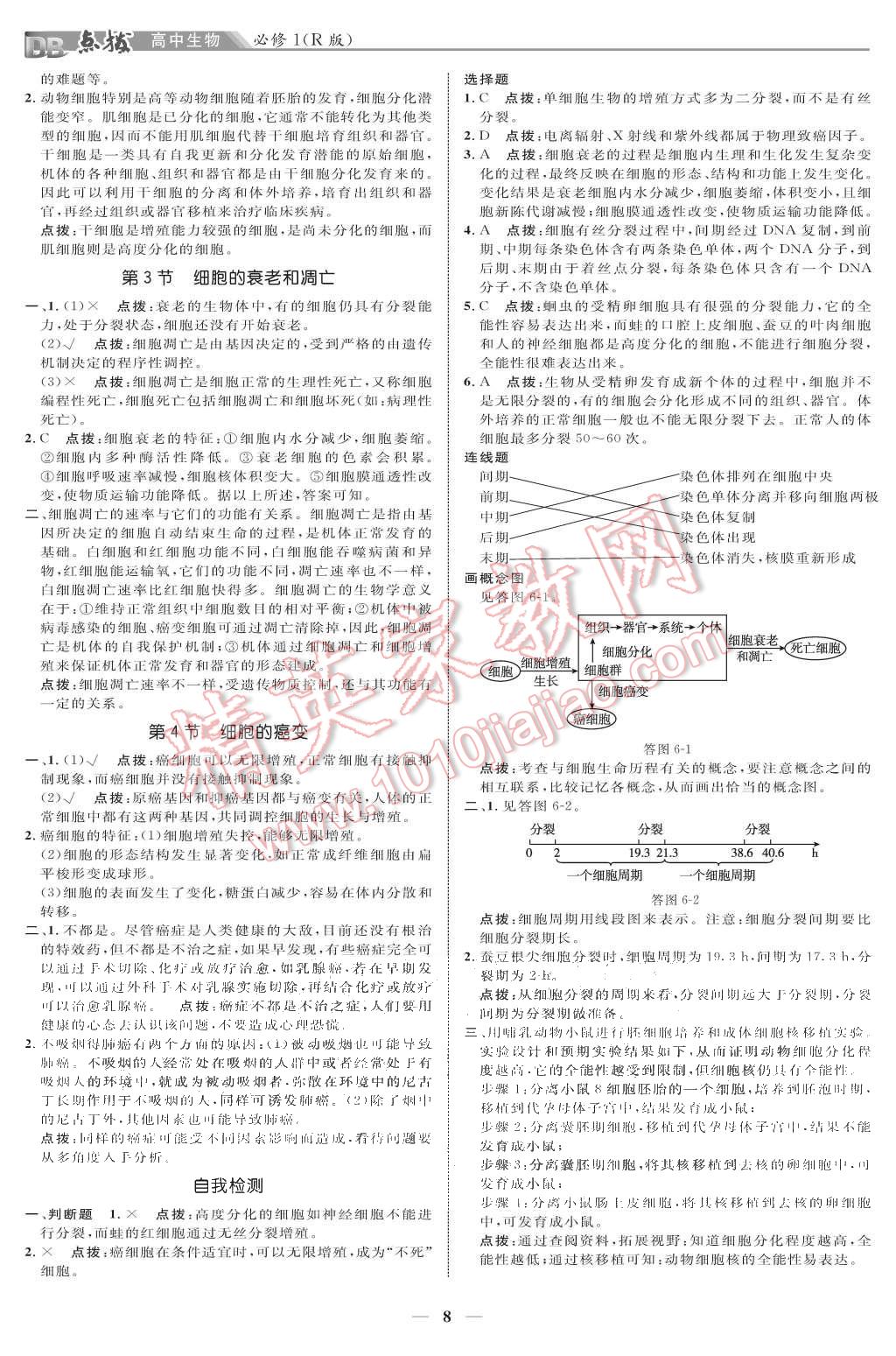 課本高中生物必修1人教版 第8頁(yè)