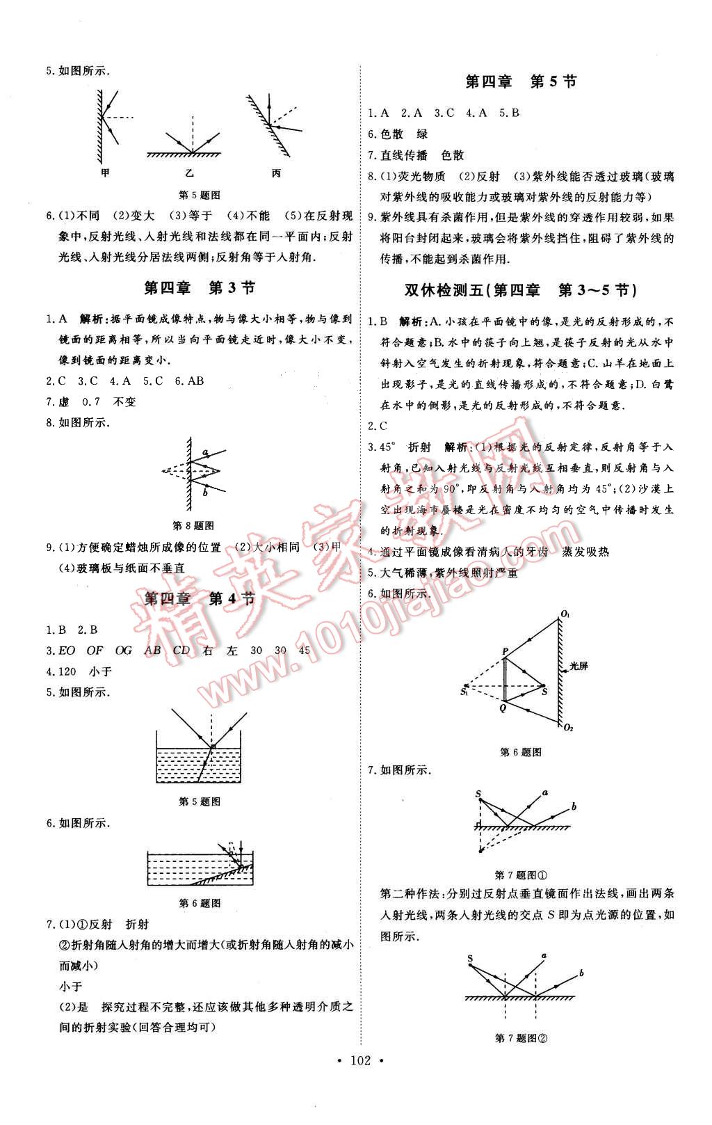 2015年優(yōu)加學(xué)案課時通八年級物理上冊人教版 第16頁