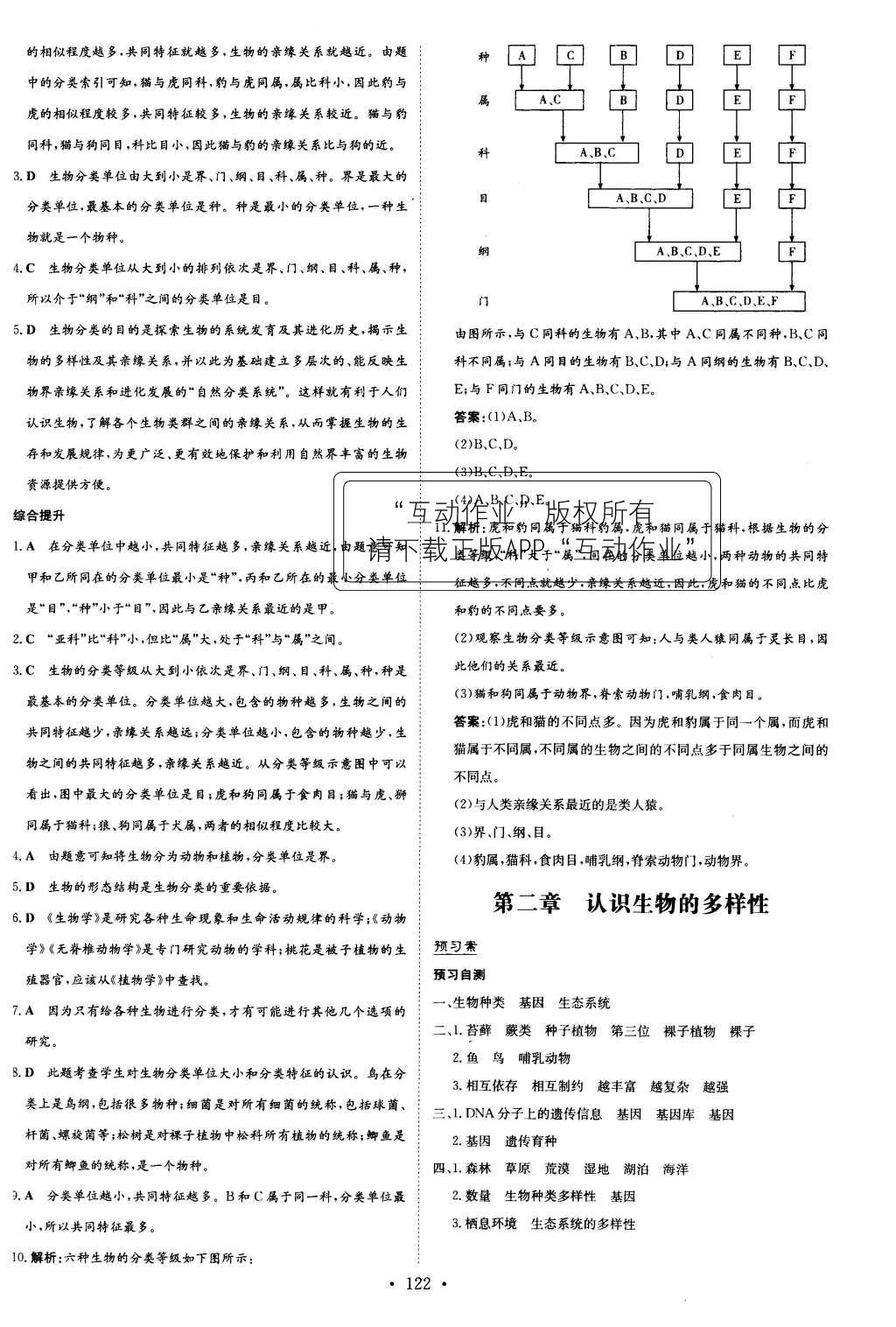 2015年初中同步学习导与练导学探究案八年级生物上册人教版 参考答案第46页