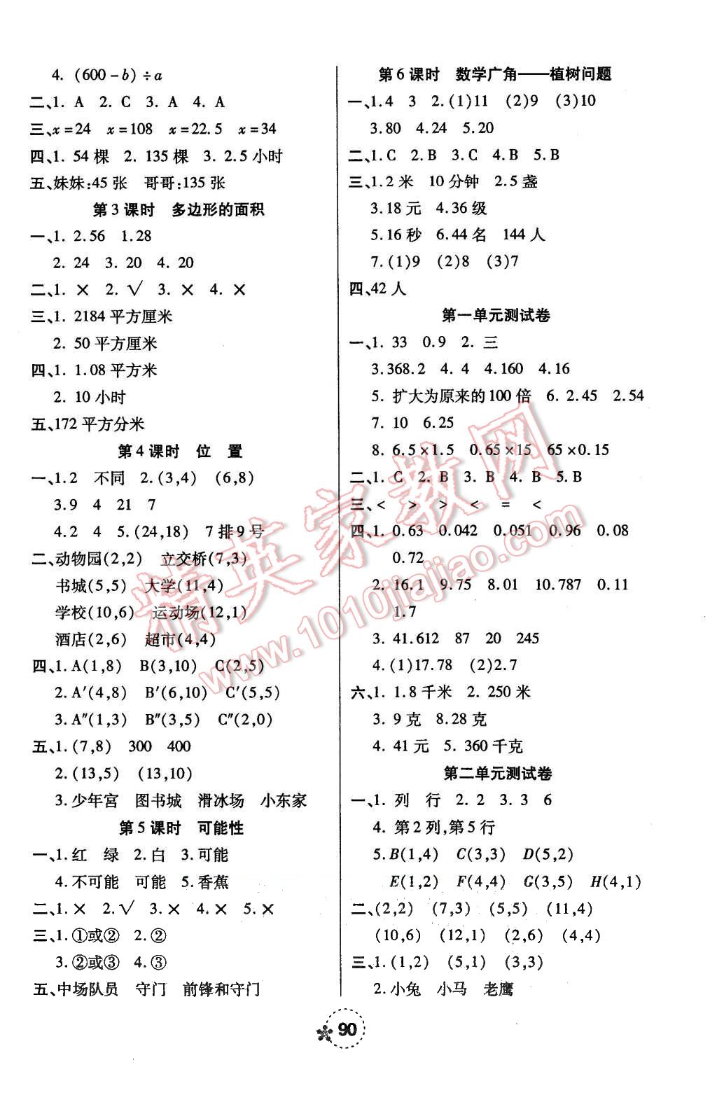 2015年奪冠新課堂五年級(jí)數(shù)學(xué)上冊(cè)人教版 第6頁(yè)