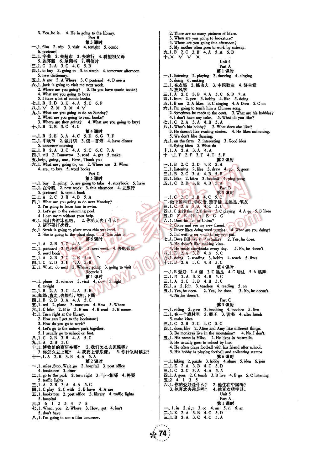 2015年夺冠新课堂六年级英语上册人教版 第2页