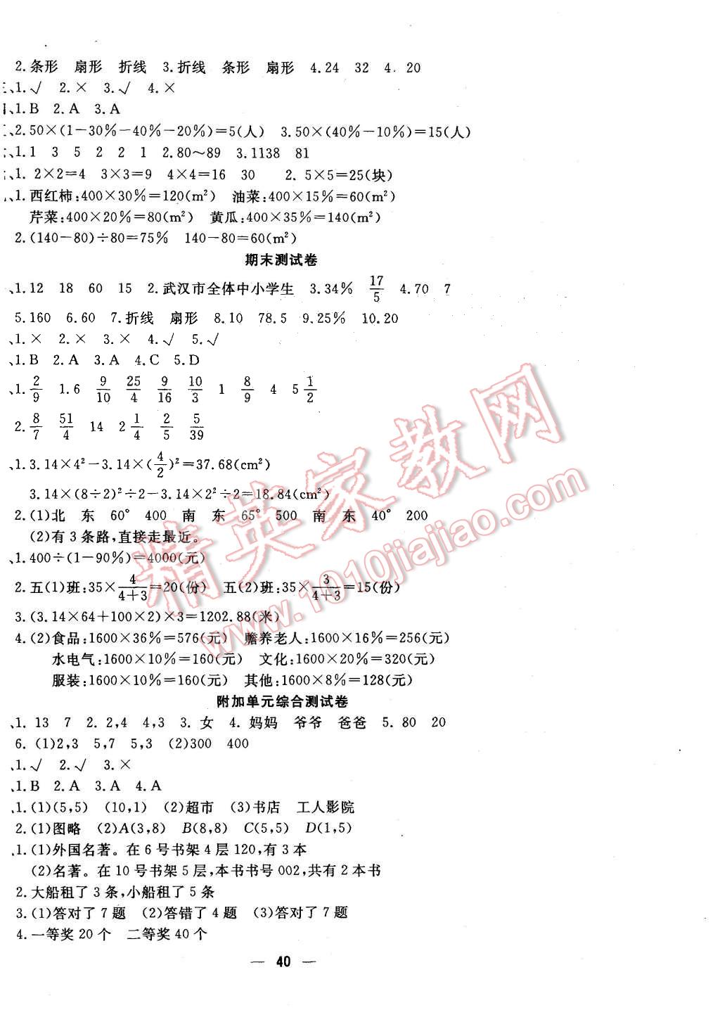 2015年英才計(jì)劃同步課時(shí)高效訓(xùn)練六年級(jí)數(shù)學(xué)上冊人教版 第12頁