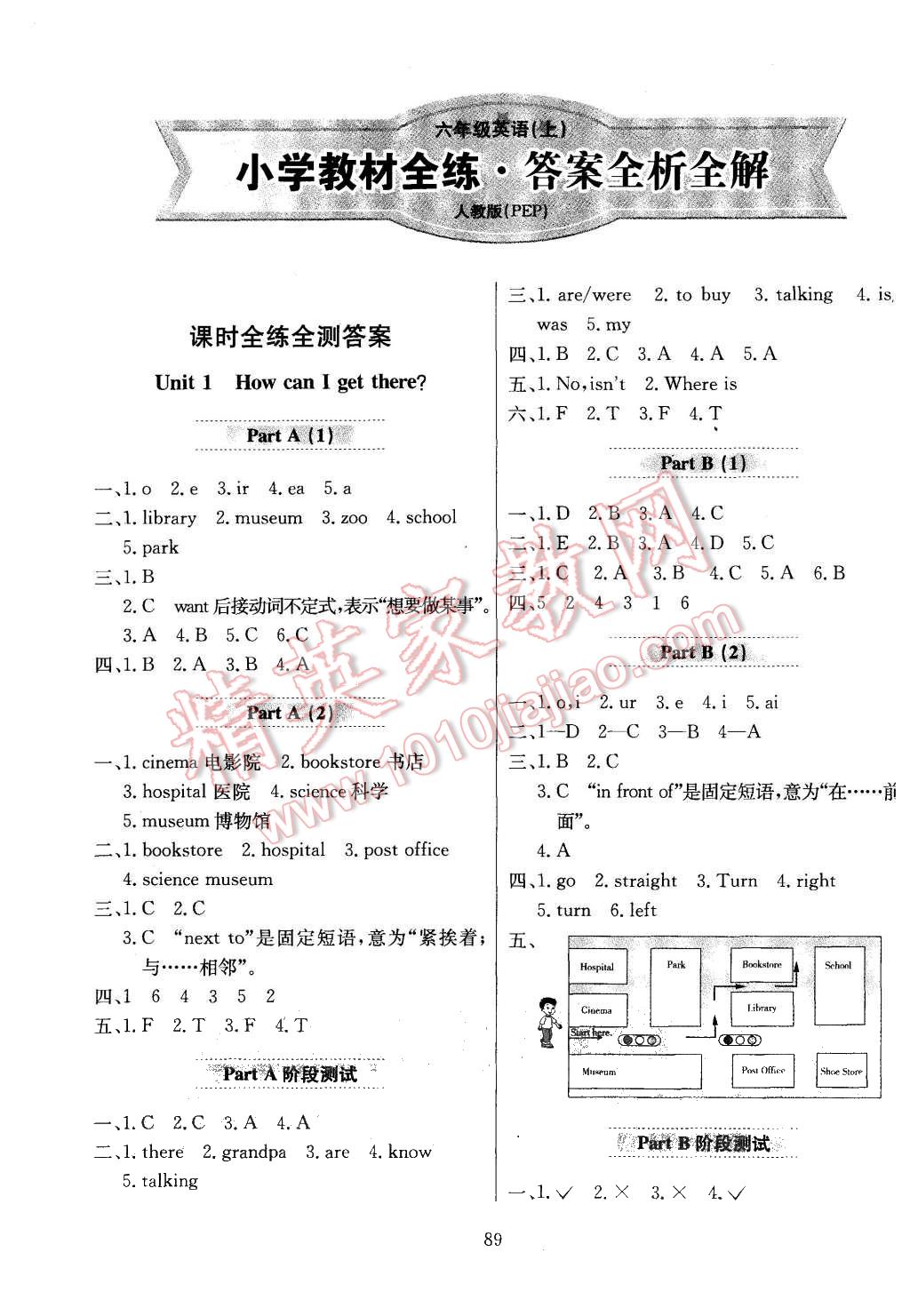 2015年小学教材全练六年级英语上册人教PEP版 第5页