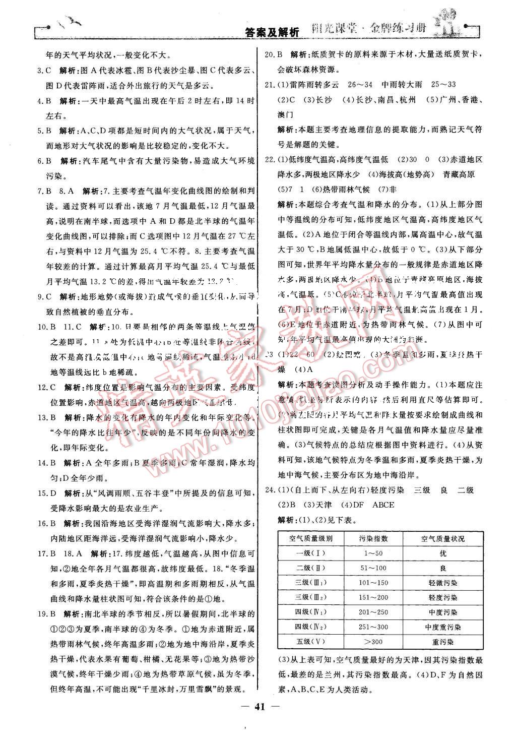 2015年陽光課堂金牌練習(xí)冊七年級地理上冊人教版 第17頁