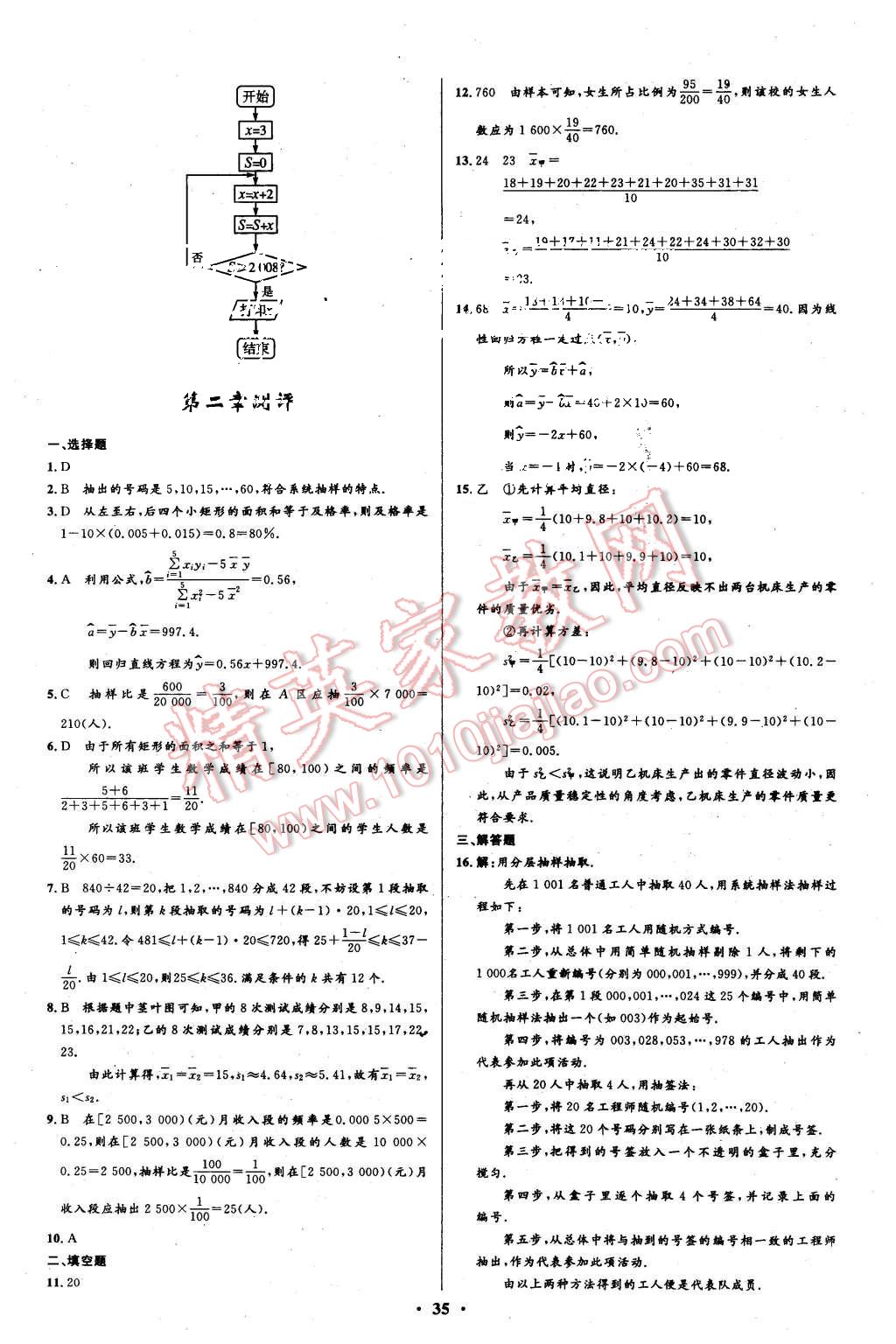 2015年高中同步測控優(yōu)化設(shè)計數(shù)學(xué)必修3人教A版 第35頁