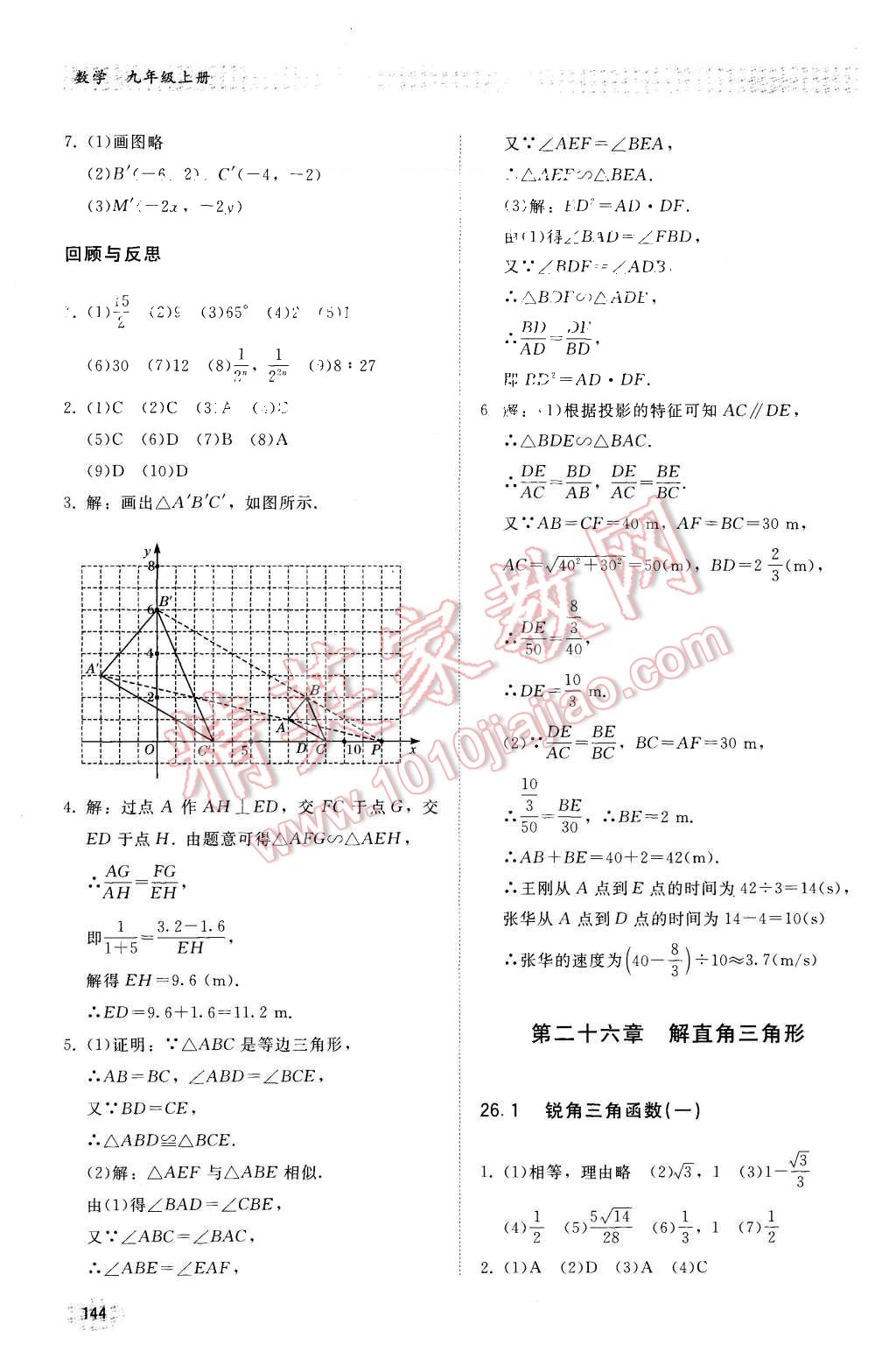 2015年同步練習(xí)冊(cè)九年級(jí)數(shù)學(xué)上冊(cè)冀教版 第15頁(yè)