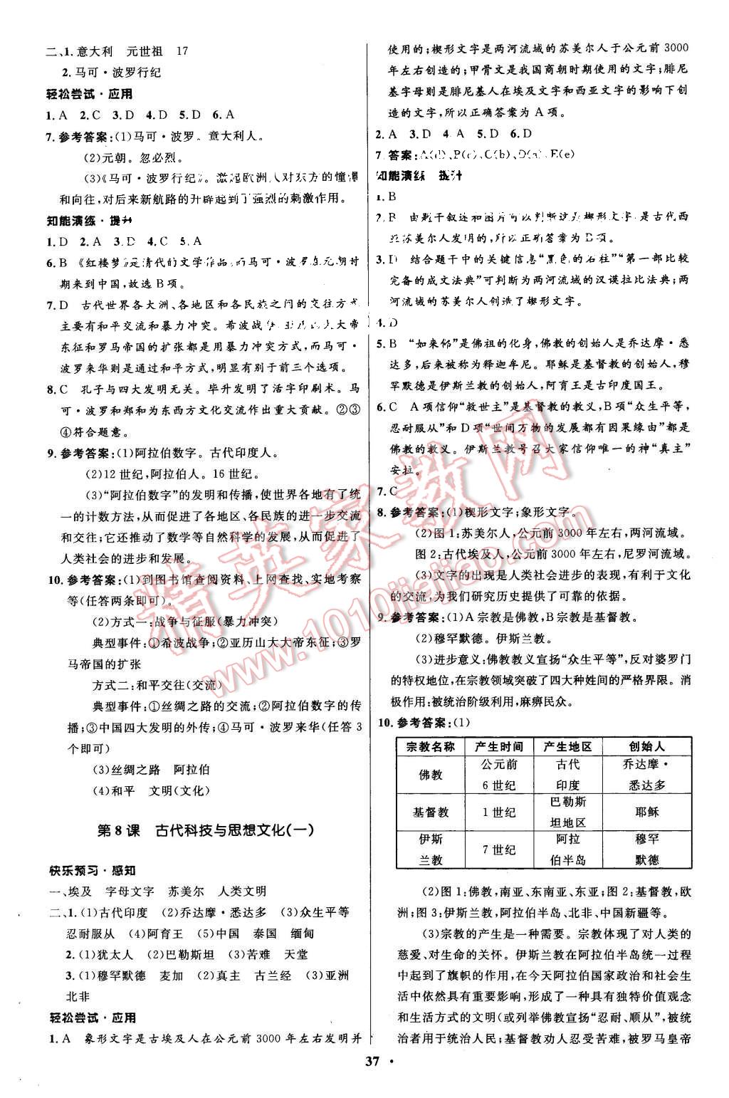 2015年初中同步测控优化设计九年级世界历史上册人教版 第5页