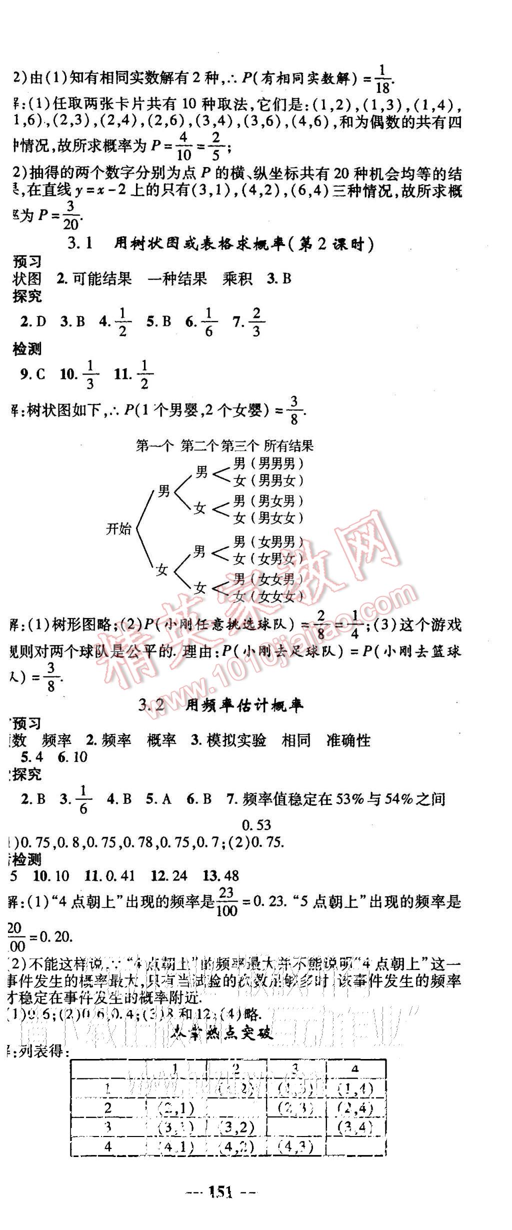 2015年高效學(xué)案金典課堂九年級數(shù)學(xué)上冊北師大版 第11頁