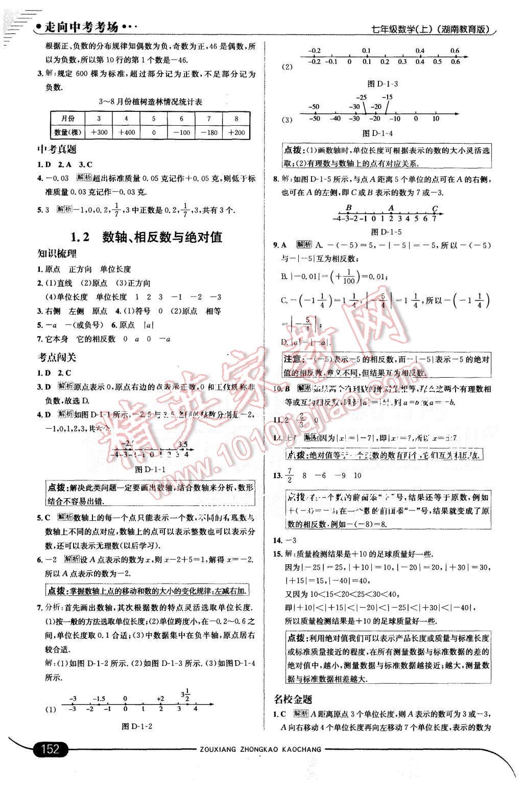 2015年走向中考考场七年级数学上册湘教版 第2页