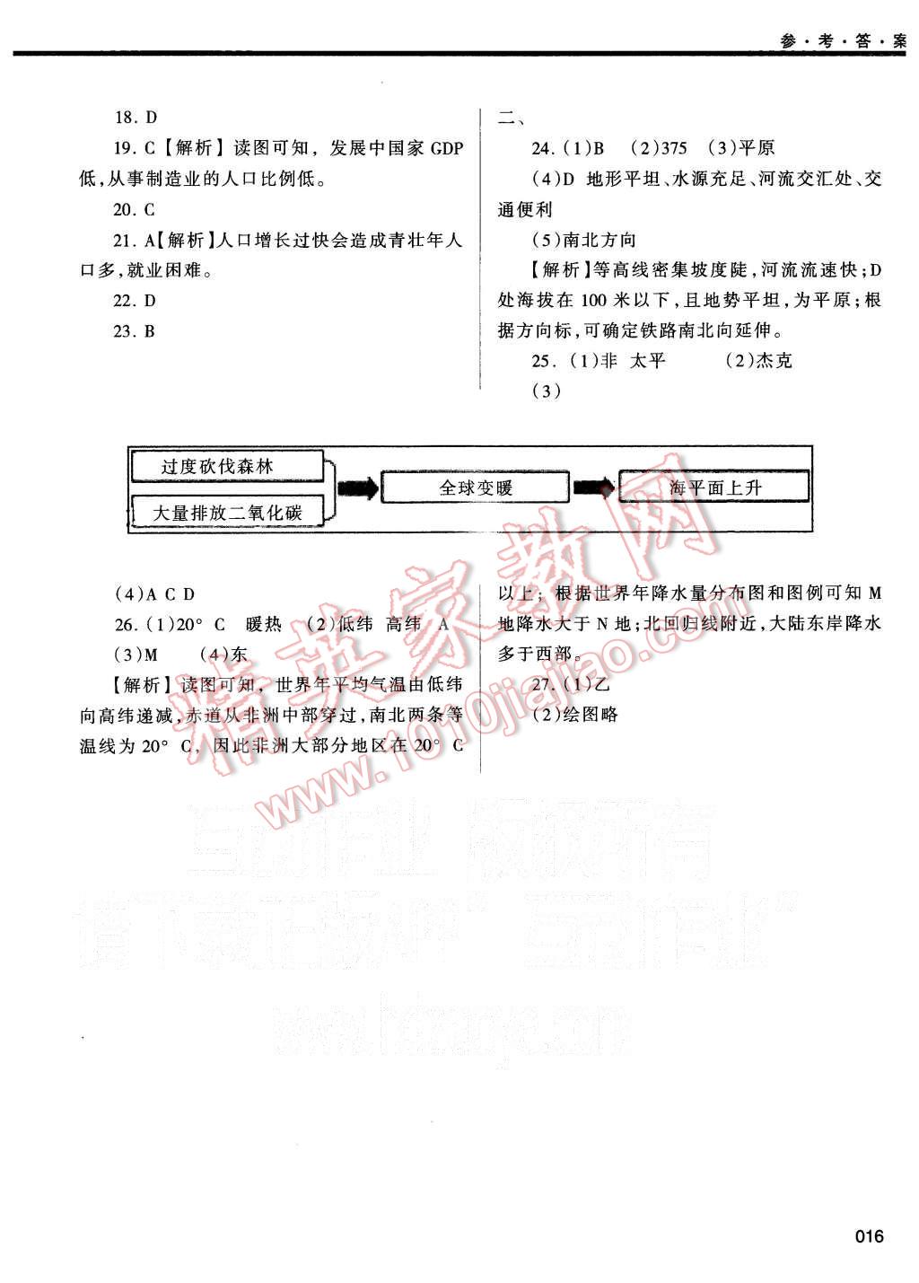 2015年学习质量监测七年级地理上册人教版 第16页