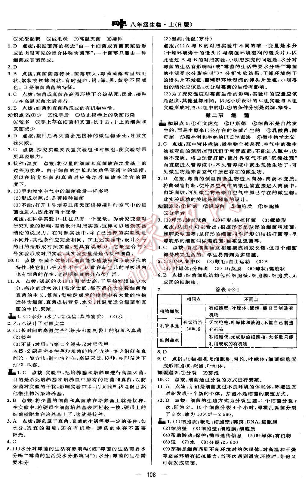 2015年綜合應用創(chuàng)新題典中點八年級生物上冊人教版 第14頁