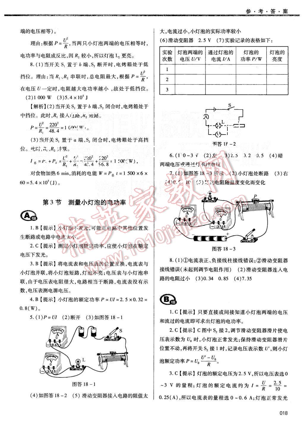 2015年學(xué)習(xí)質(zhì)量監(jiān)測(cè)九年級(jí)物理全一冊(cè)人教版 第18頁(yè)