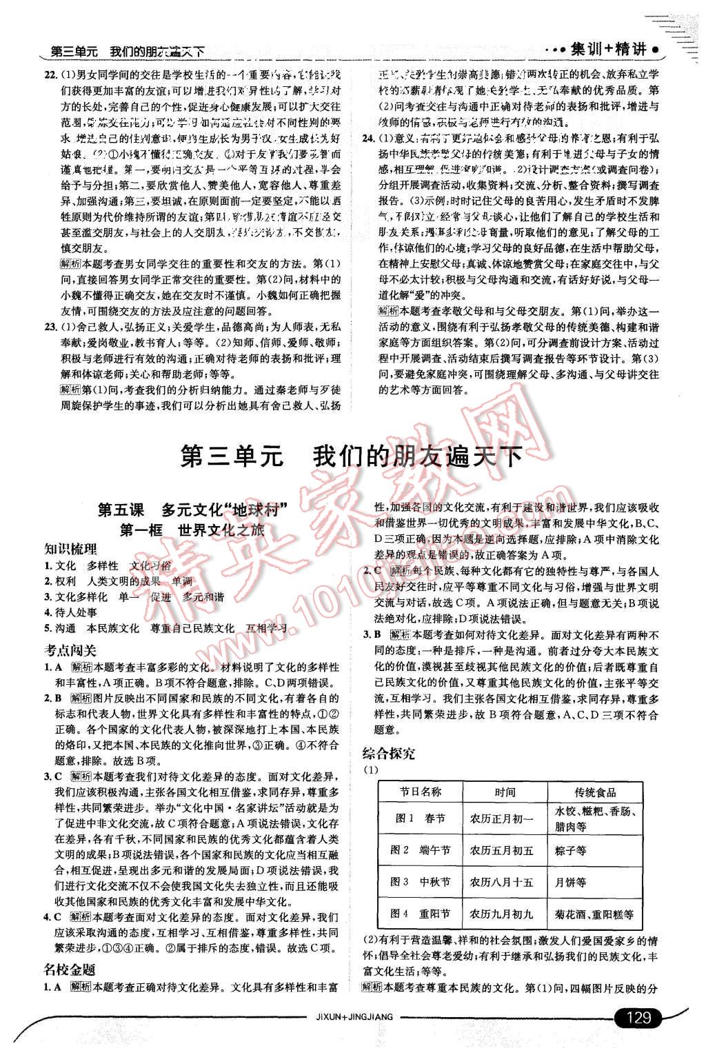 2015年走向中考考场八年级思想品德上册人教实验版 第11页