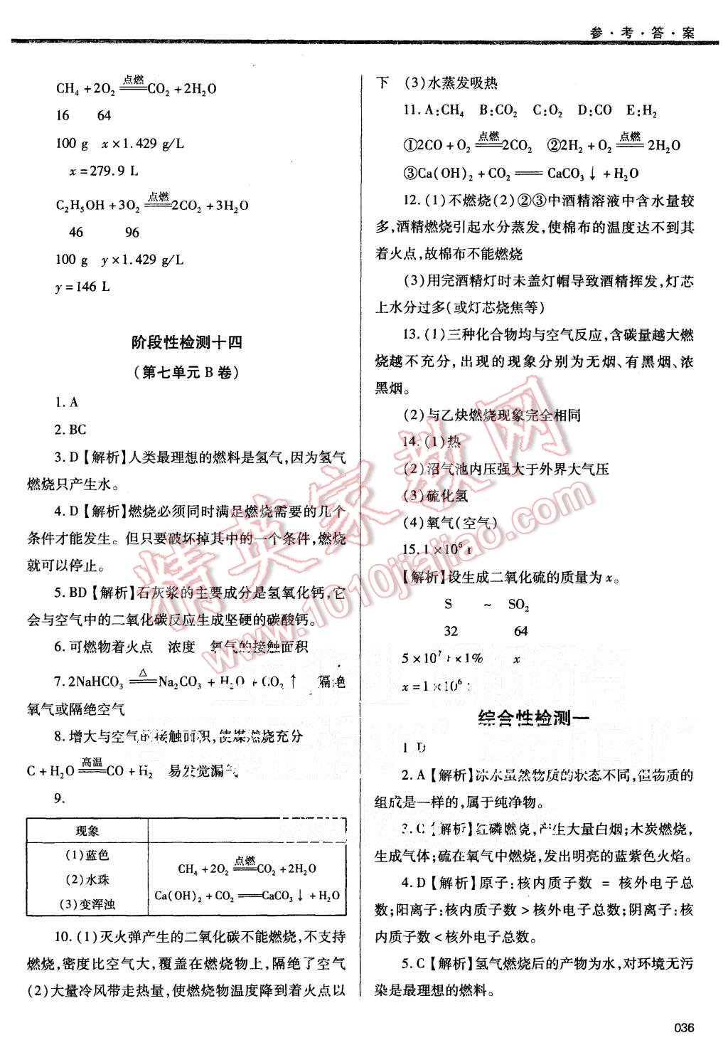 2015年學習質量監(jiān)測九年級化學上冊人教版 第36頁