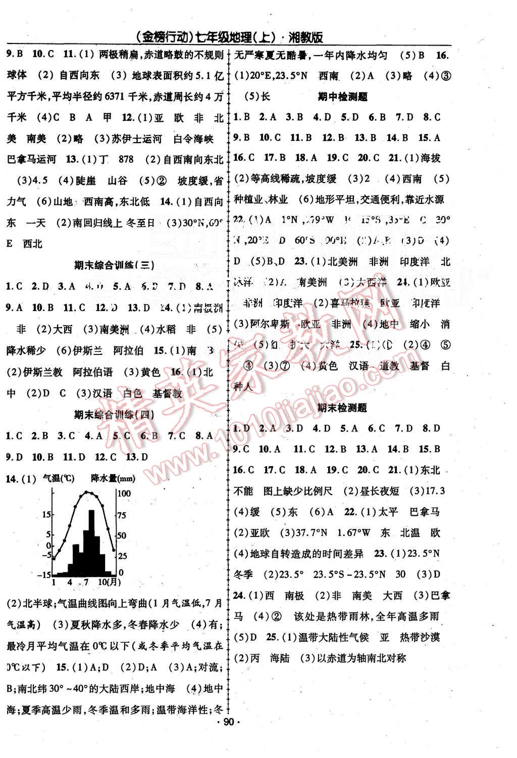 2015年金榜行动课时导学案七年级地理上册湘教版 第8页