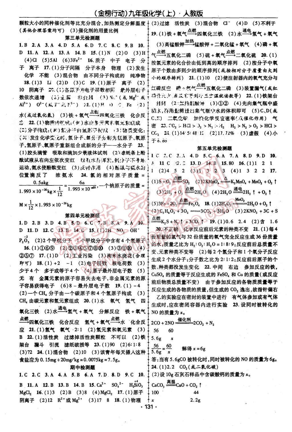 2015年金榜行動課時導(dǎo)學(xué)案九年級化學(xué)上冊人教版 第11頁