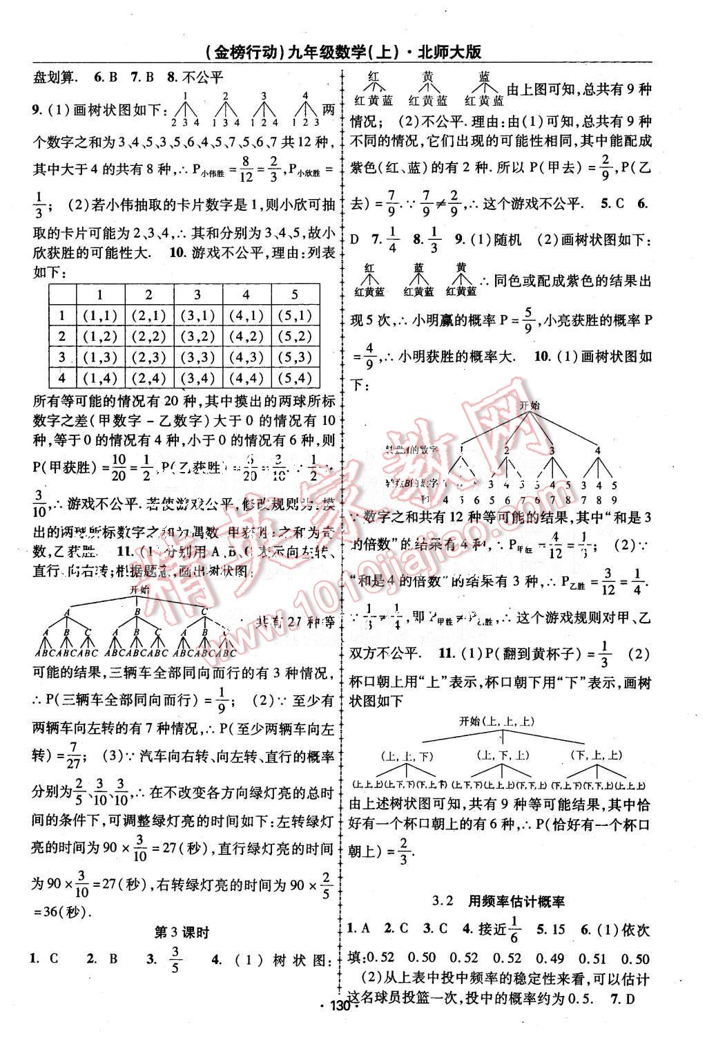 2015年金榜行動(dòng)課時(shí)導(dǎo)學(xué)案九年級(jí)數(shù)學(xué)上冊(cè)北師大版 第6頁(yè)