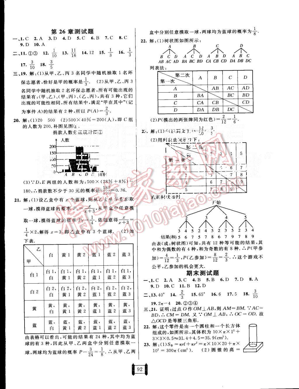 2015年海淀單元測試AB卷九年級數(shù)學全一冊滬科版 第8頁