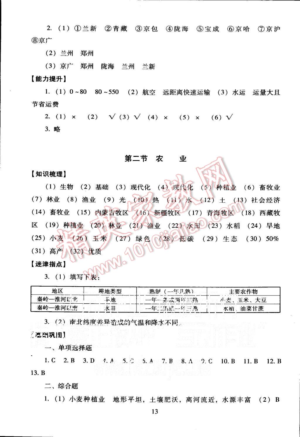 2015年海淀名師伴你學(xué)同步學(xué)練測八年級地理上冊 第13頁