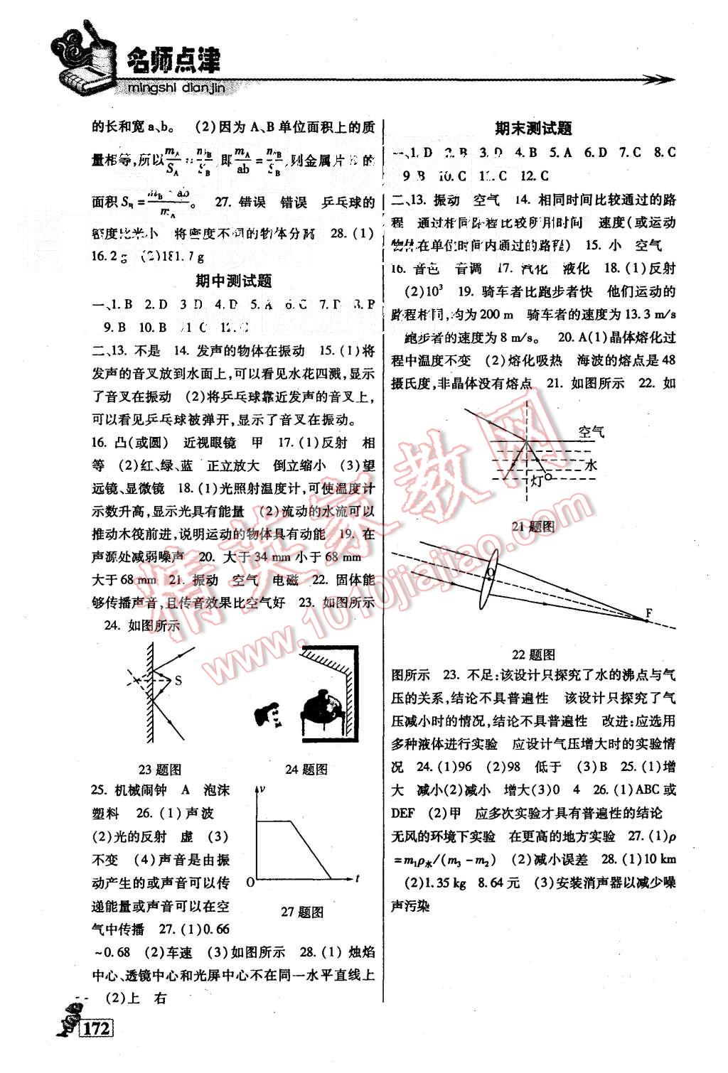 2015年名师点津八年级物理上册 第17页